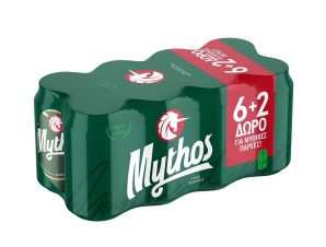 Μπύρα Κουτί Mythos (8×330 ml) 6+2 Δώρο