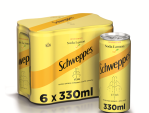 Σόδα Λεμόνι Κουτί Schweppes (6×330 ml)