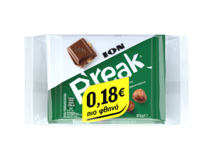 Σοκολάτα Γάλακτος με Φουντούκια Break ΙΟΝ (3Χ85 g) -0,18
