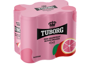Αναψυκτικό pink grapefruit & σαγκουίνι Tuborg (6×330 ml)